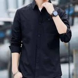 solid cotton mens shart.